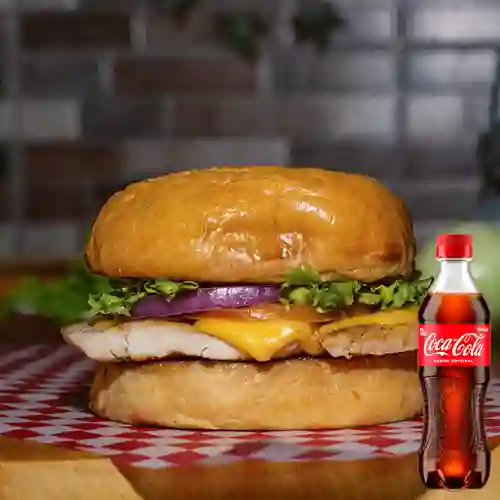 Hamburguesa Grilled Chicken M +Cocacola Org 400ml