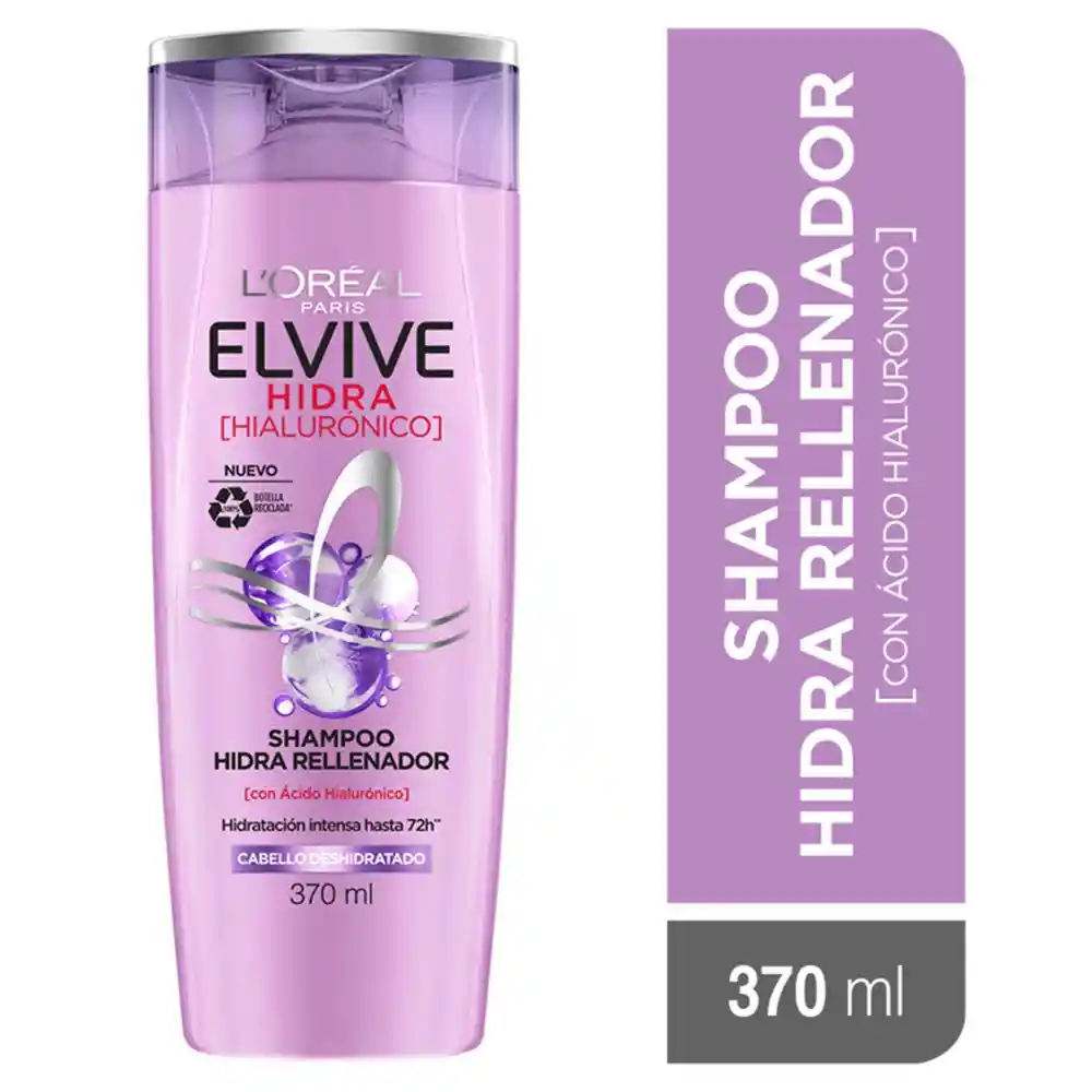 Shampoo Elvive Loreal Paris Hidra Hialurónico 370 ml