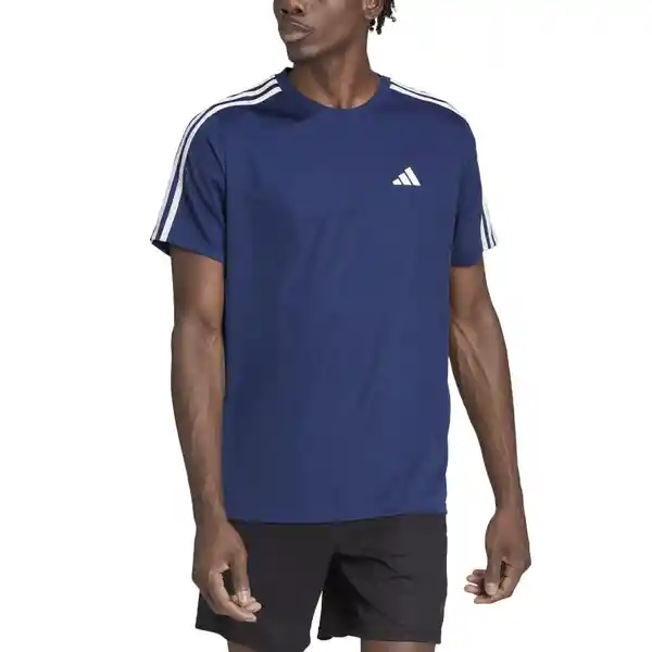 Adidas Camiseta Tr-es Base 3s Para Hombre Azul Talla M