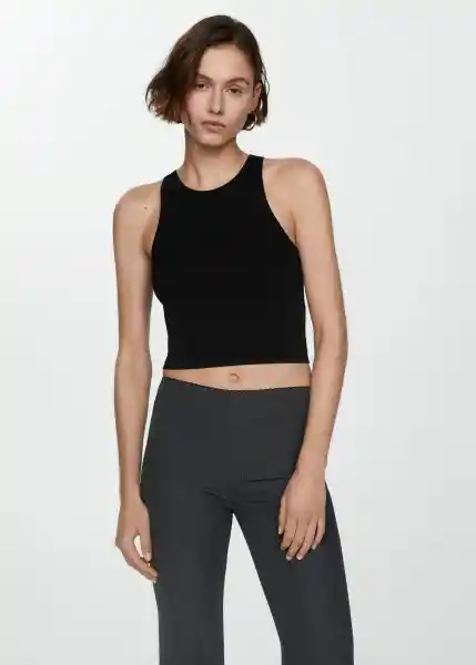 Top Diana Negro Talla Xs Mujer Mango