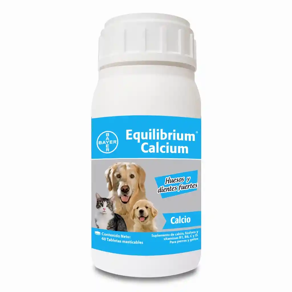 Equilibrium Bayer Suplemento De Calcio Para Perro 60 Tabletas