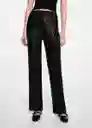 Pantalón Sequinp Negro Talla 22 Teen Niñas Mango