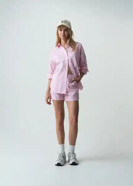 Short Zarit Mujer Rosa Bonbon Claro Talla L 452G390 Naf Naf