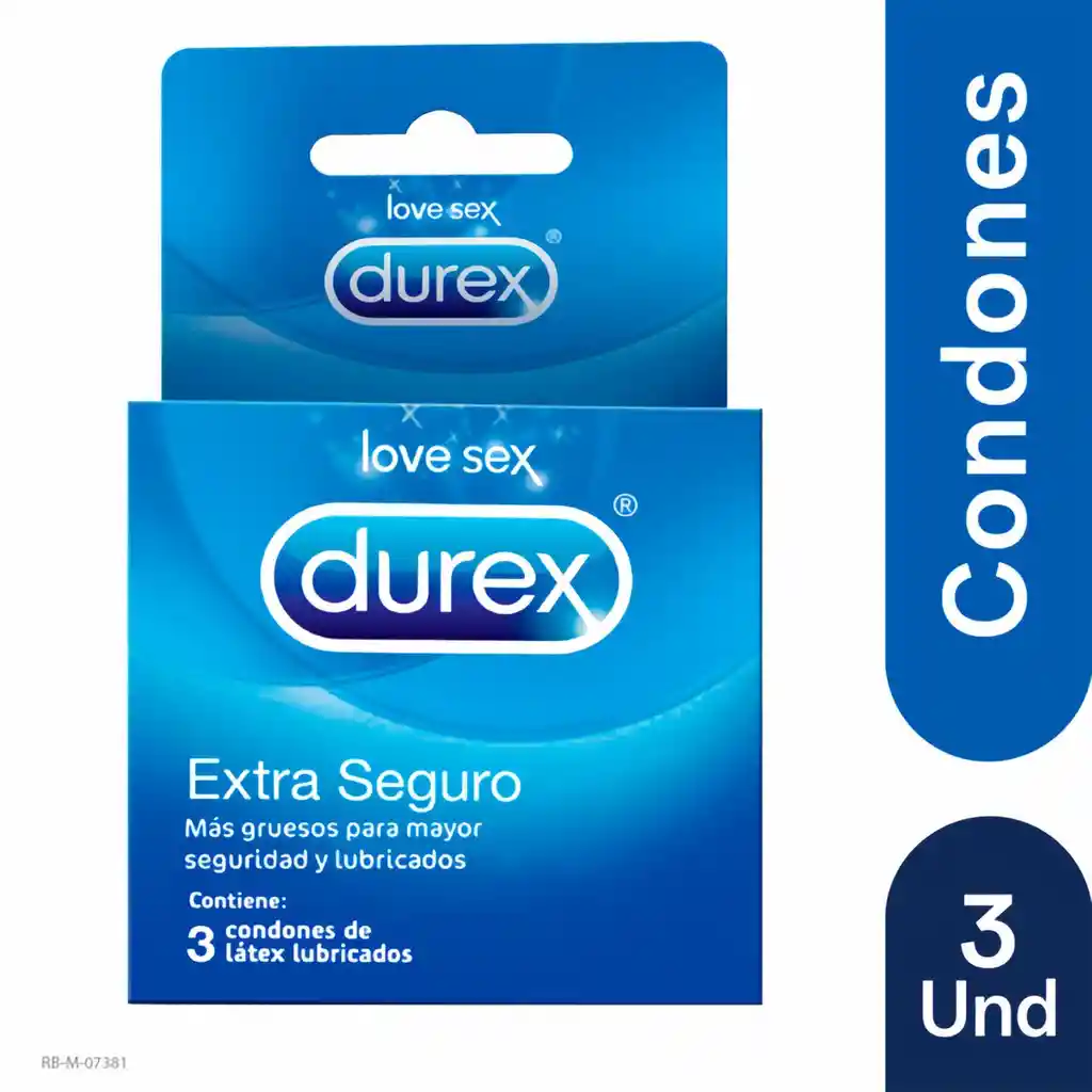Durex Condones Extra Seguro X 3 Und