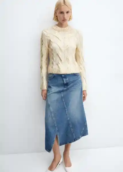 Jersey Dora Oro Talla S Mujer Mango