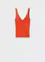 Top Gymnasti Coral Talla XL Mujer Mango