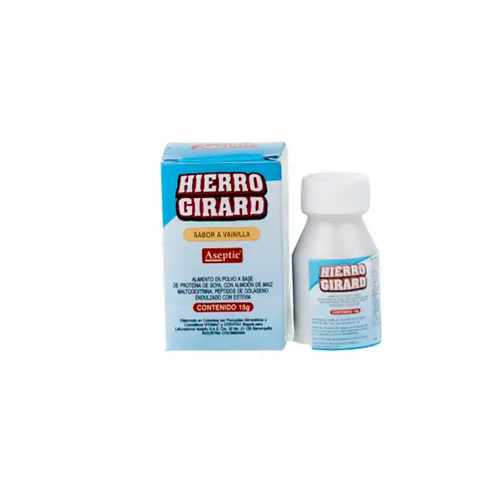 Hierro Girard Alimento en Polvo Aseptic Vainilla
