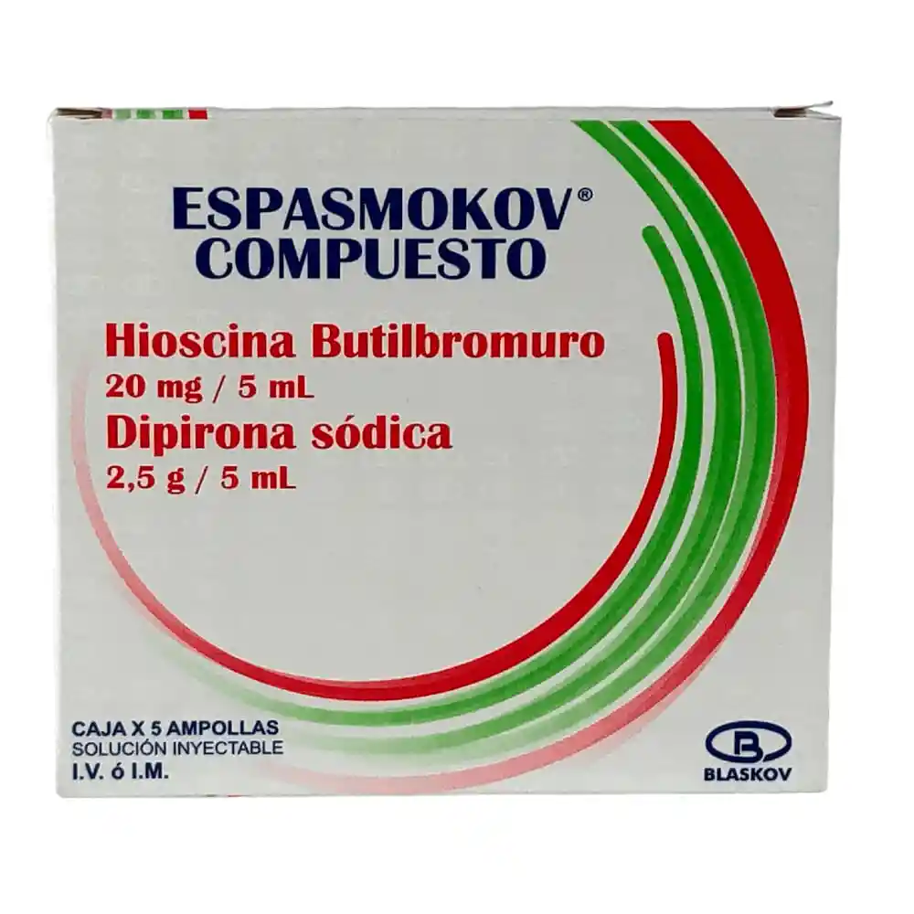Espasmokov Compuesto Blaskov 20mg/ 5 Ml Solución Inyectable