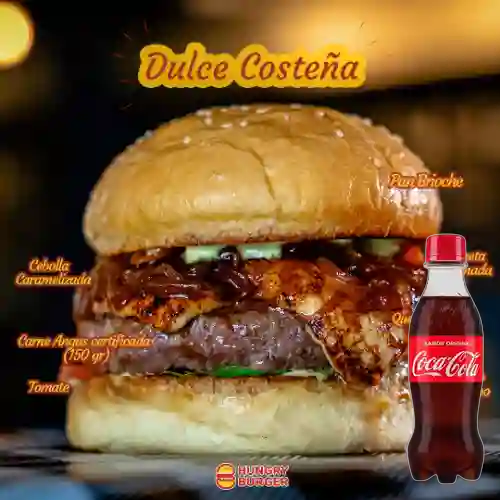 Combo Hamburguesa Dulce Costeña + Cocacola Orig 250 ml