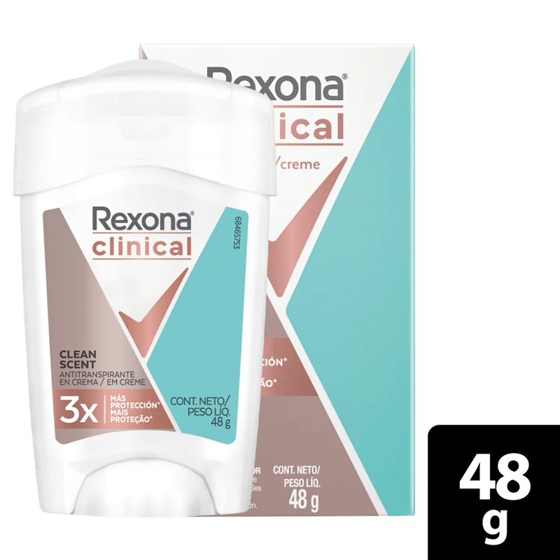 Rexona Desodorante en Crema Mujer Clinical Clean Scent 48 g