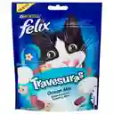 Snack para gatos adultos de todas las razas Purina Felix Travesuras sabor a Camarón, Salmón y Atún x 60gr