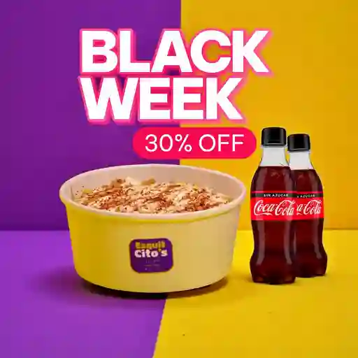 Esquite xxl gratinado y 2 coca cola