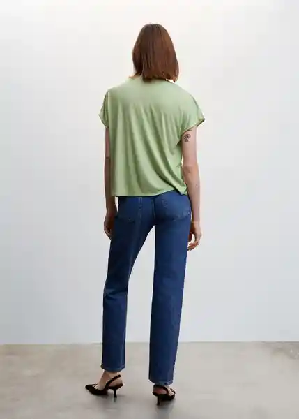 Camiseta Bili Verde Talla S Mujer Mango