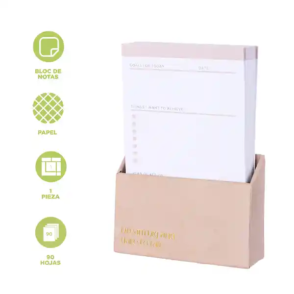 Block de Notas 90 Hojas Khaki Miniso