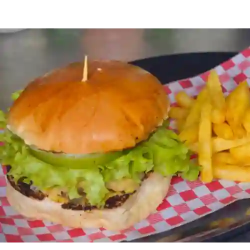 Hamburguesa de Pollo + Papas