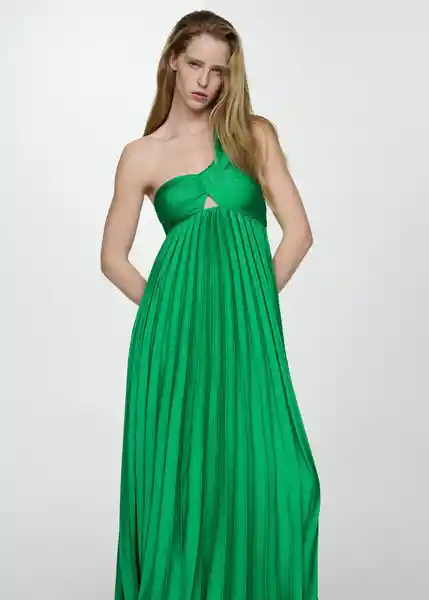 Vestido Claudi Verde Talla M Mujer Mango