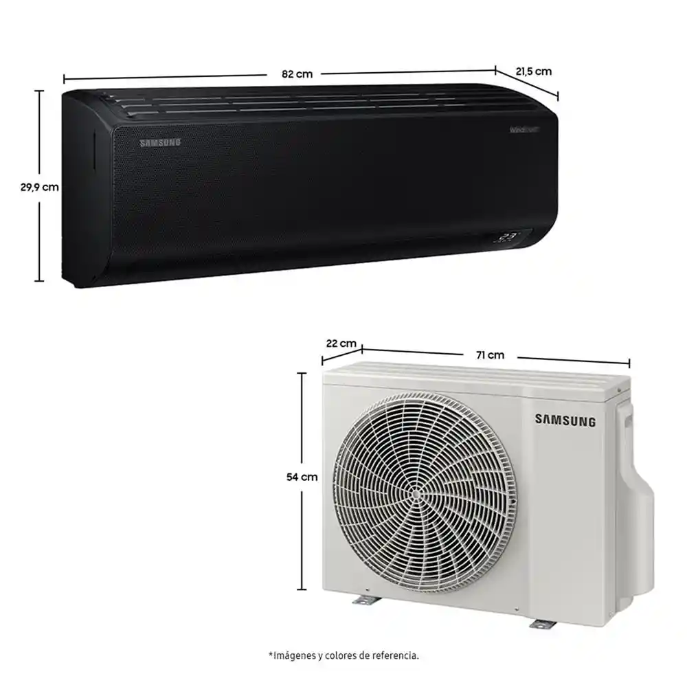 Aire Acondicionado Samsung 12.000 Btu Split Windfree Ar70f12d1cb/cb Ai Digital Inverter Black Edition