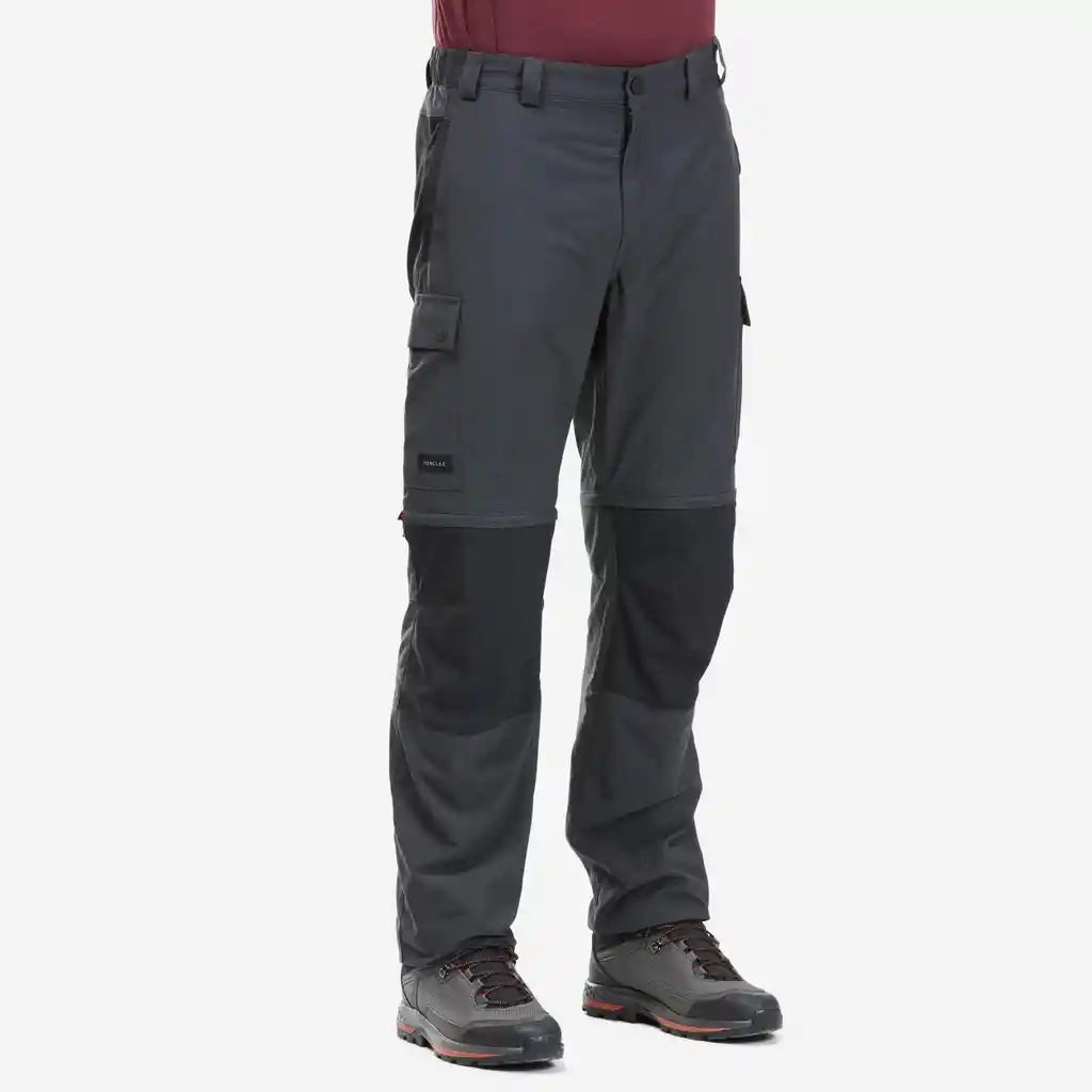 Pantalón Convertible de Senderismo Para Hombre Quechua Mt100 Negro
