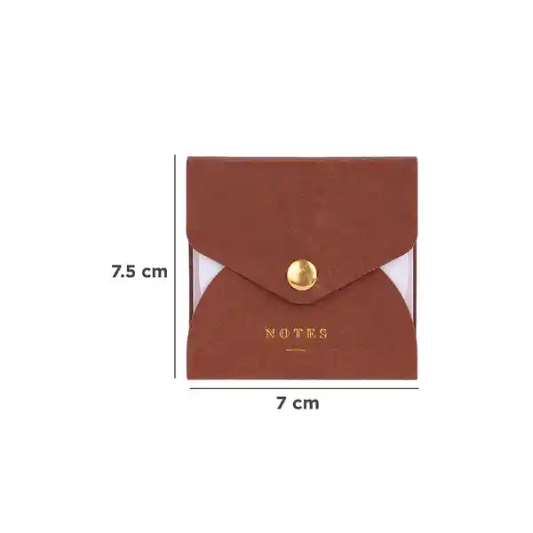 Nota Adhesivas Con Botón Metálico Khaki Miniso