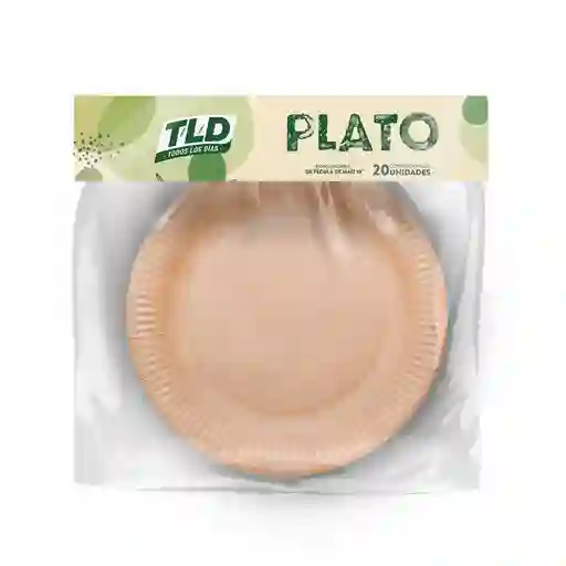 Plato Biodegradable T/l/d Todos Los Dias Sin Ref