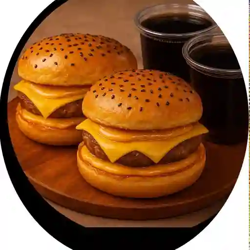 Combo x 2 burguer chedda