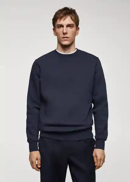 Buzo Sudadera Nola Navy Talla M Hombre Mango