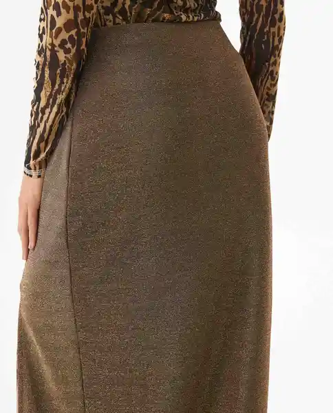 Falda Lurex Midi Skirt Café Delicioso Ultraoscuro 6 Chevignon