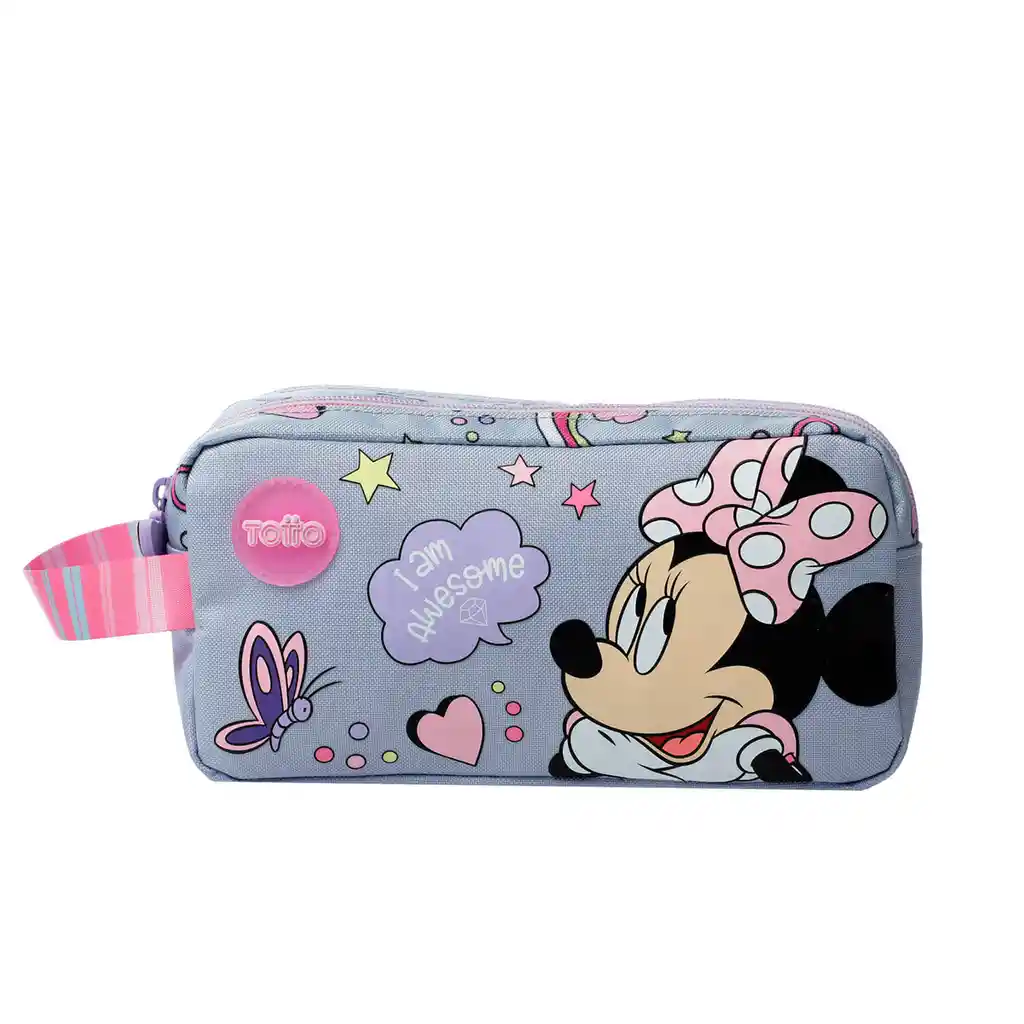 Cartuchera Escolar Minnie Gris