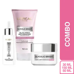 Combo L'Oréal Paris Ácido Glicólico + Crema Día + Gel Limpiador