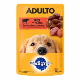 Pedigree Alimento Húmedo para Perros Adultos con Filetes de Res