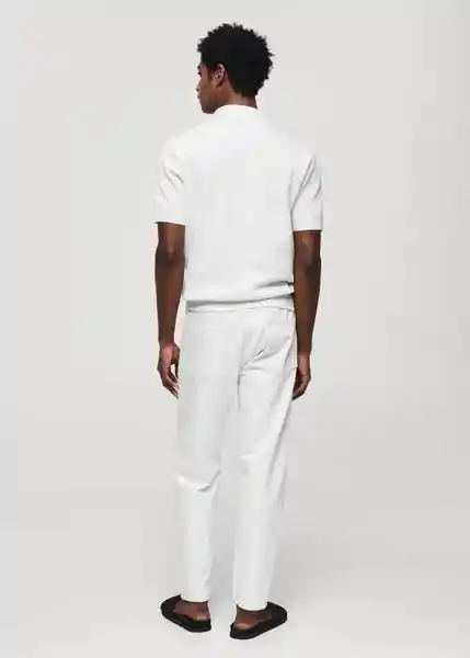 Camiseta Polo Luca Blanco Talla XXL Hombre Mango