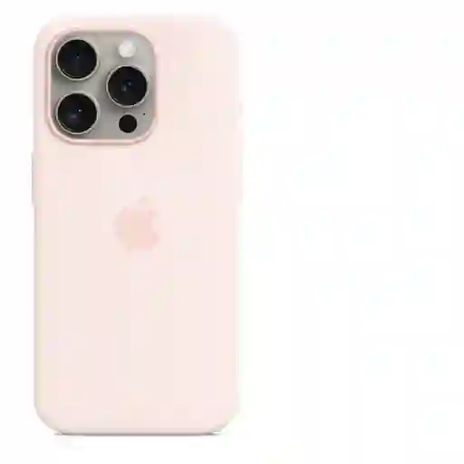 Apple Funda de Silicona Magsafe Para iPhone 15 Pro Rosa Claro