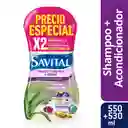 Savital Duo de Shampoo + Acondicionador Fusión Proteína y Sábila