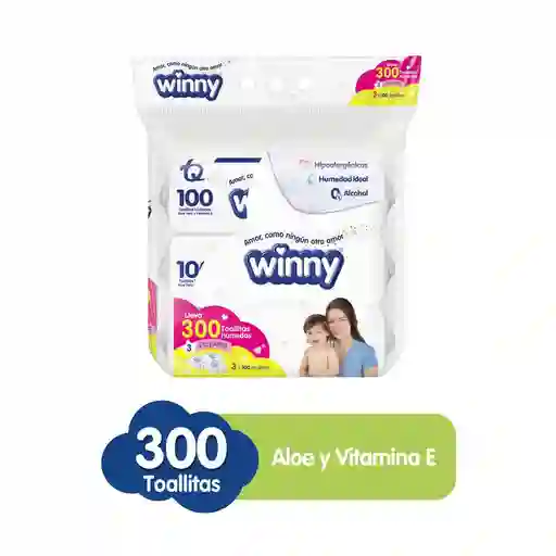 Toallitas Winny Humedas (300 Und)