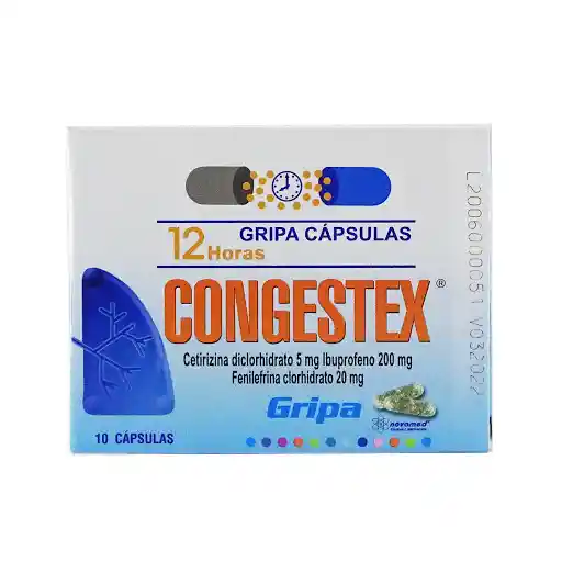 Congestex (5 mg/ 200 mg/ 20 mg) 10 Cápsulas