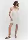 Vestido Helena Blanco Talla L Mujer Mango