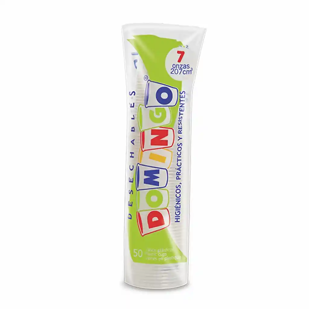 Domingo Vaso Plastico Traslucido