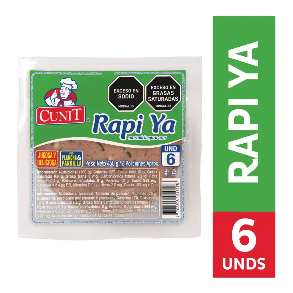 Mortadela Cunit Rapiya Precocida