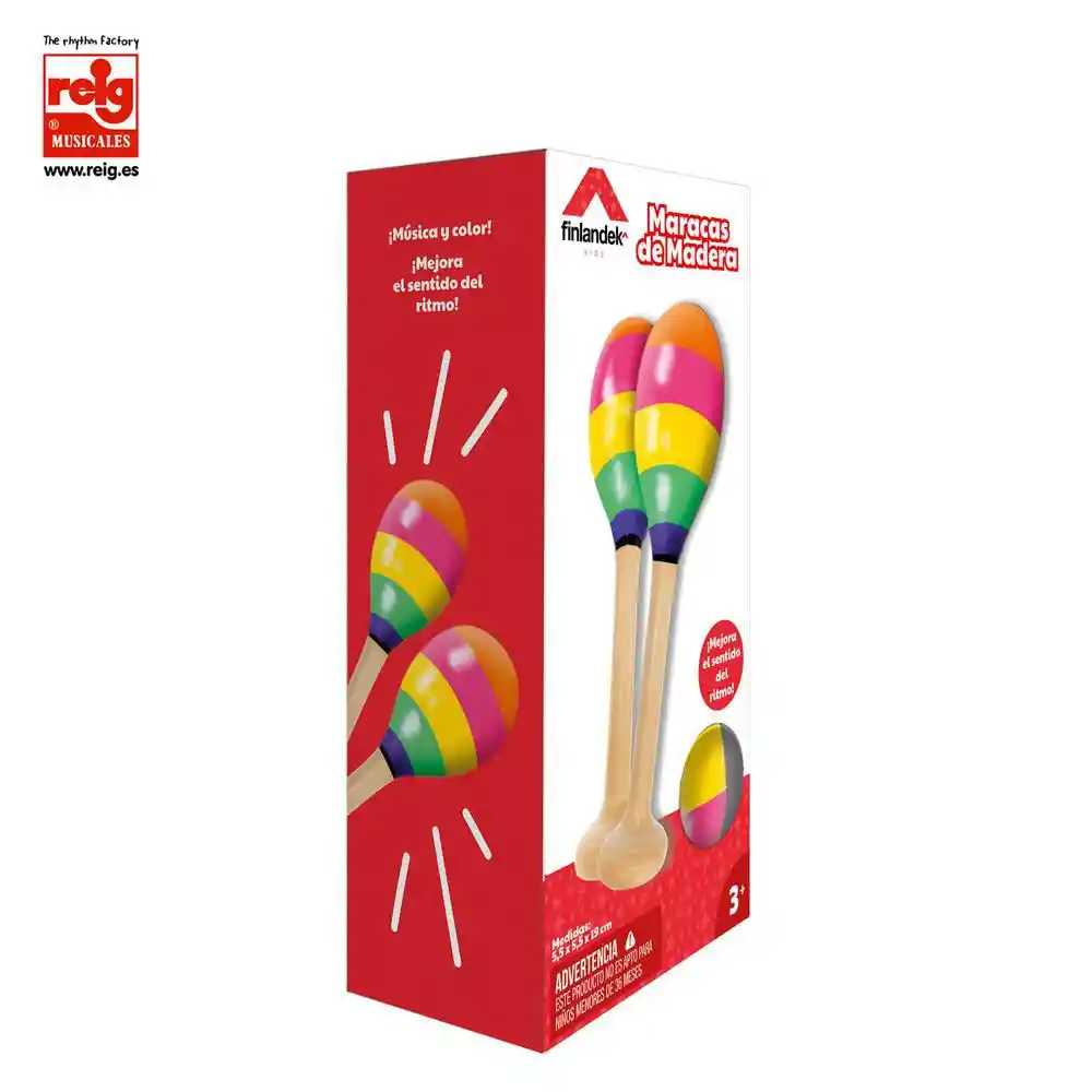 Maracas de Madera Pintada Reig Musical