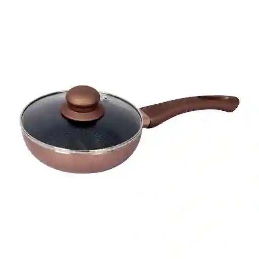 Cacerola Finlandek Select Aluminio Antiadherente Con Tapa Vidrio 1 16x32x660 Cafe
