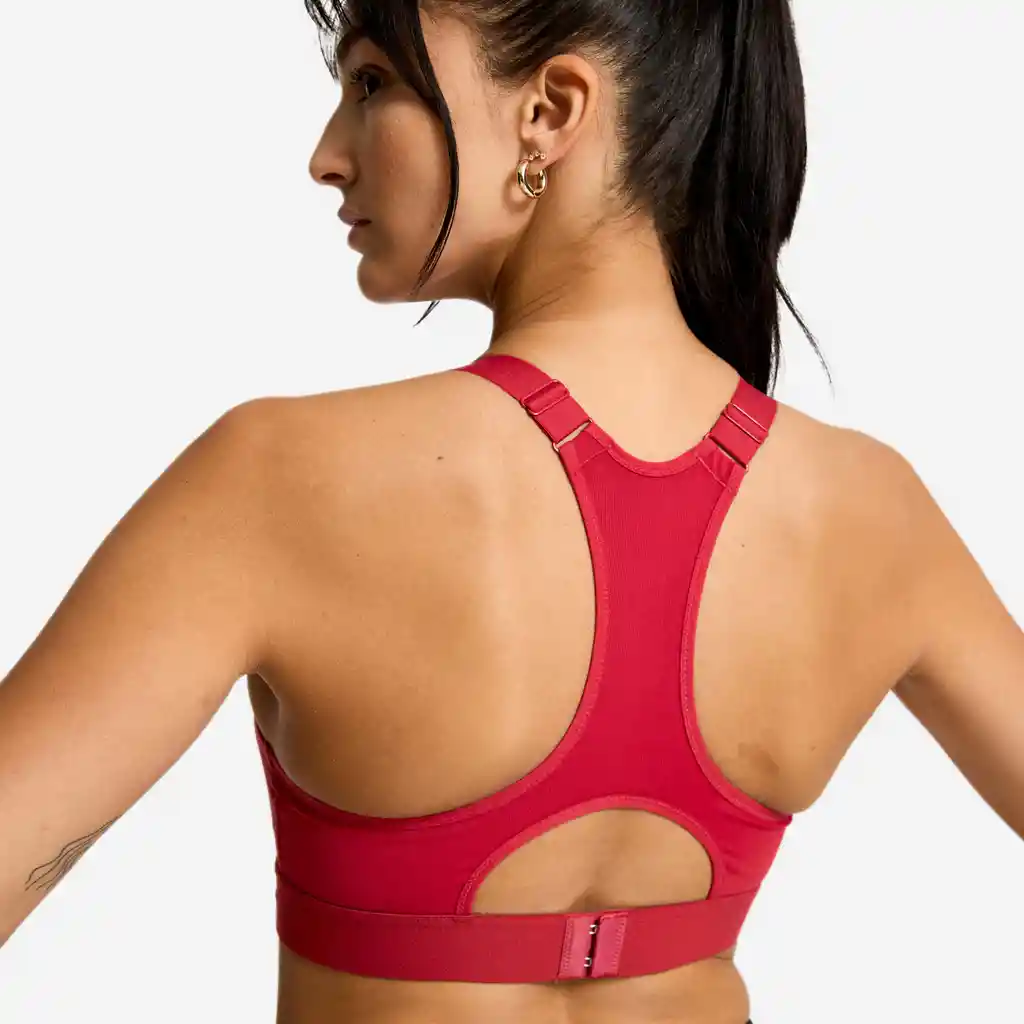 Top de Fitness de Soporte Fuerte Con Rellenos Para Mujer Ajustable Rojo