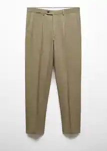 Pantalón Amalfip Khaki Talla 36 Hombre Mango