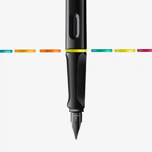 Lamy Estilógrafo Safari Negro Anillo Multicolor