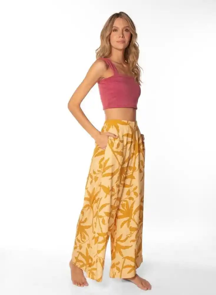Pantalon Ancho S-mostaza