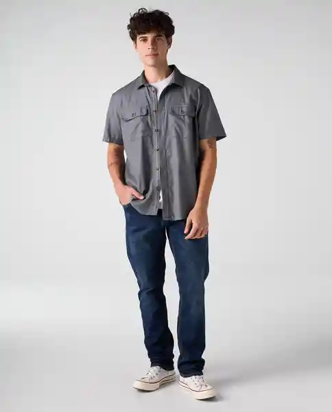 Camisa Hombre Azul Talla M 812G021_AZU184214