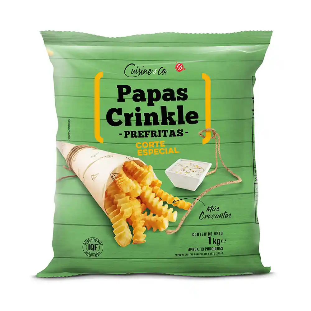 Papas Cuisine & Co Congelada Pre Fritas Crinkle