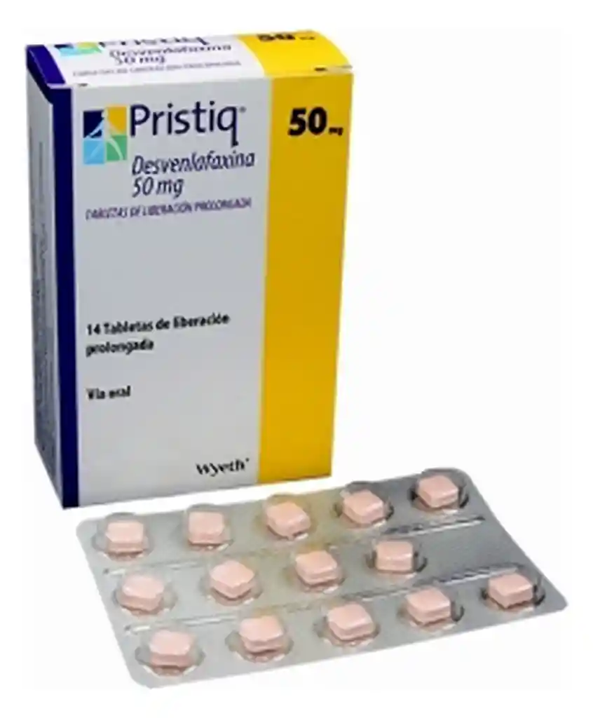 Pristiq Antidepresivo (50 mg) Tabletas de Liberación Prolongada