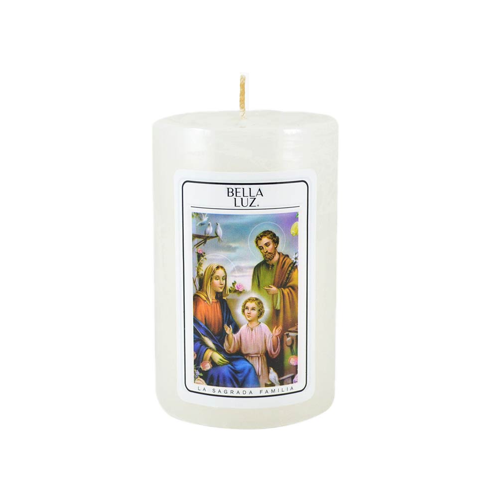 Bella Luz Velón Blanco la Sagrada Familia