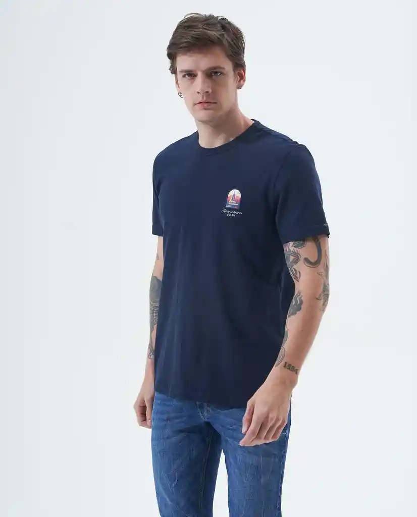 Camiseta Hombre Azul Talla XL 841F024 Americanino