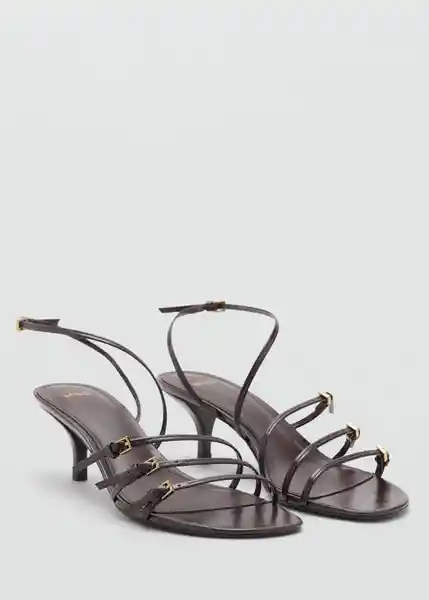 Sandalias Isa Chocolate Talla 38 Mujer Mango